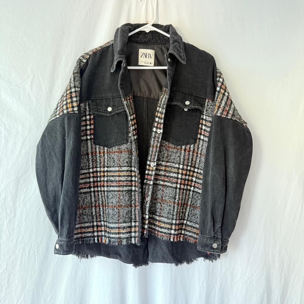 Zara Charcoal Denim Jacket